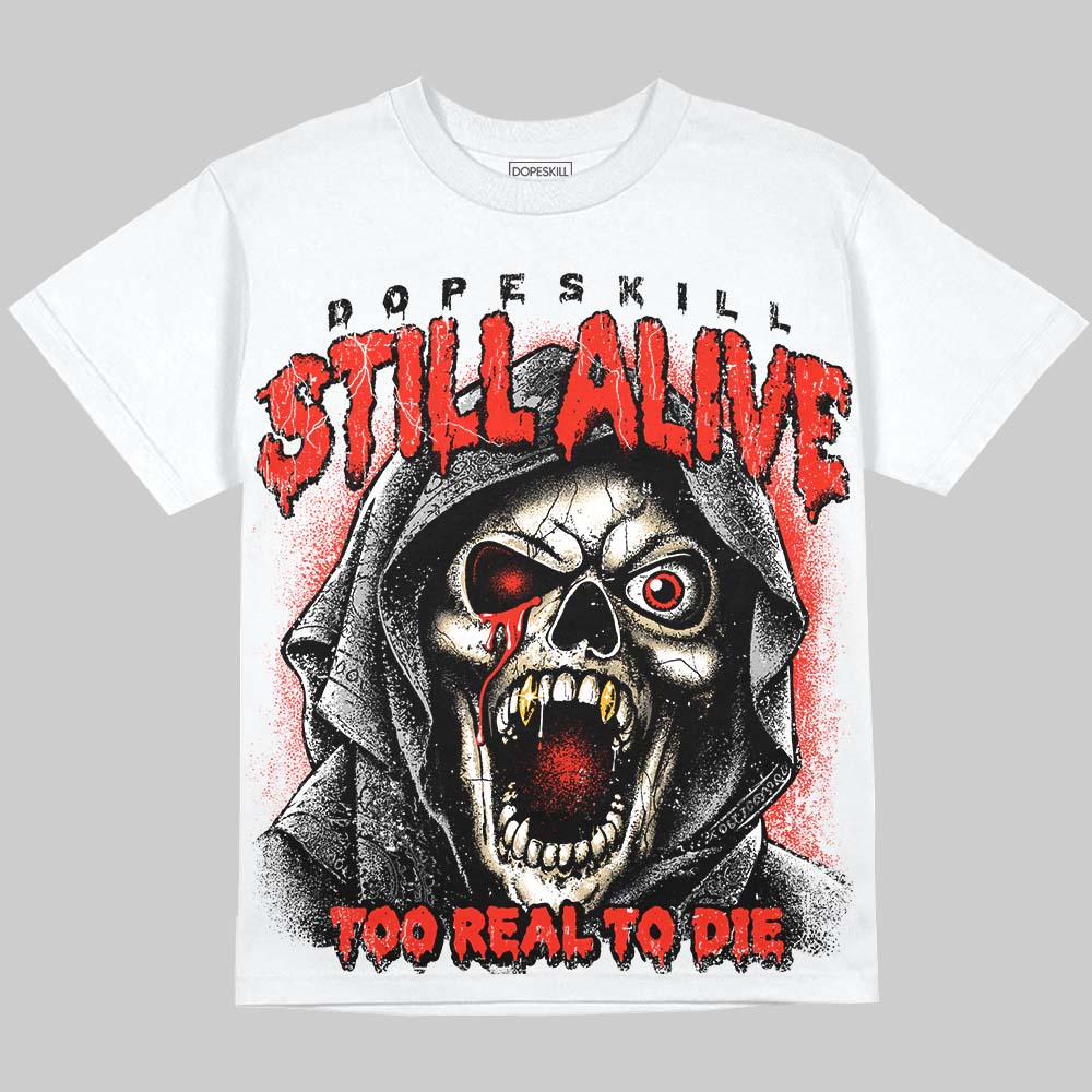 Dunk Panda White Black DopeSkill Oversize Print T-Shirt Still Alive Graphic Streetwear - White