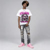 Triple Pink Dunk DopeSkill Oversize Print T-Shirt Still Alive Graphic
