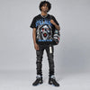 Black University Blue 5s DopeSkill Oversize Print T-Shirt Still Alive Graphic