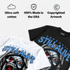 Black University Blue 5s DopeSkill Oversize Print T-Shirt Still Alive Graphic
