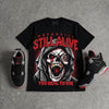 Bred 4s DopeSkill Oversize Print T-Shirt Still Alive Graphic