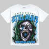 Jordan 12 Bucks DopeSkill Oversize Print T-Shirt Still Alive Graphic Streetwear - White 