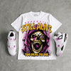 Comic 4s DopeSkill Oversize Print T-Shirt Still Alive Graphic