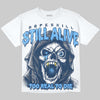 Jordan 13 Flint DopeSkill Oversize Print T-Shirt Still Alive Graphic Streetwear - White