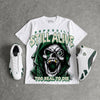 Forest Green 14s DopeSkill Oversize Print T-Shirt Still Alive Graphic