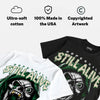 Forest Green 14s DopeSkill Oversize Print T-Shirt Still Alive Graphic