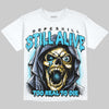 Jordan 11 Gamma Blue DopeSkill Oversize Print T-Shirt Still Alive Graphic Streetwear - White