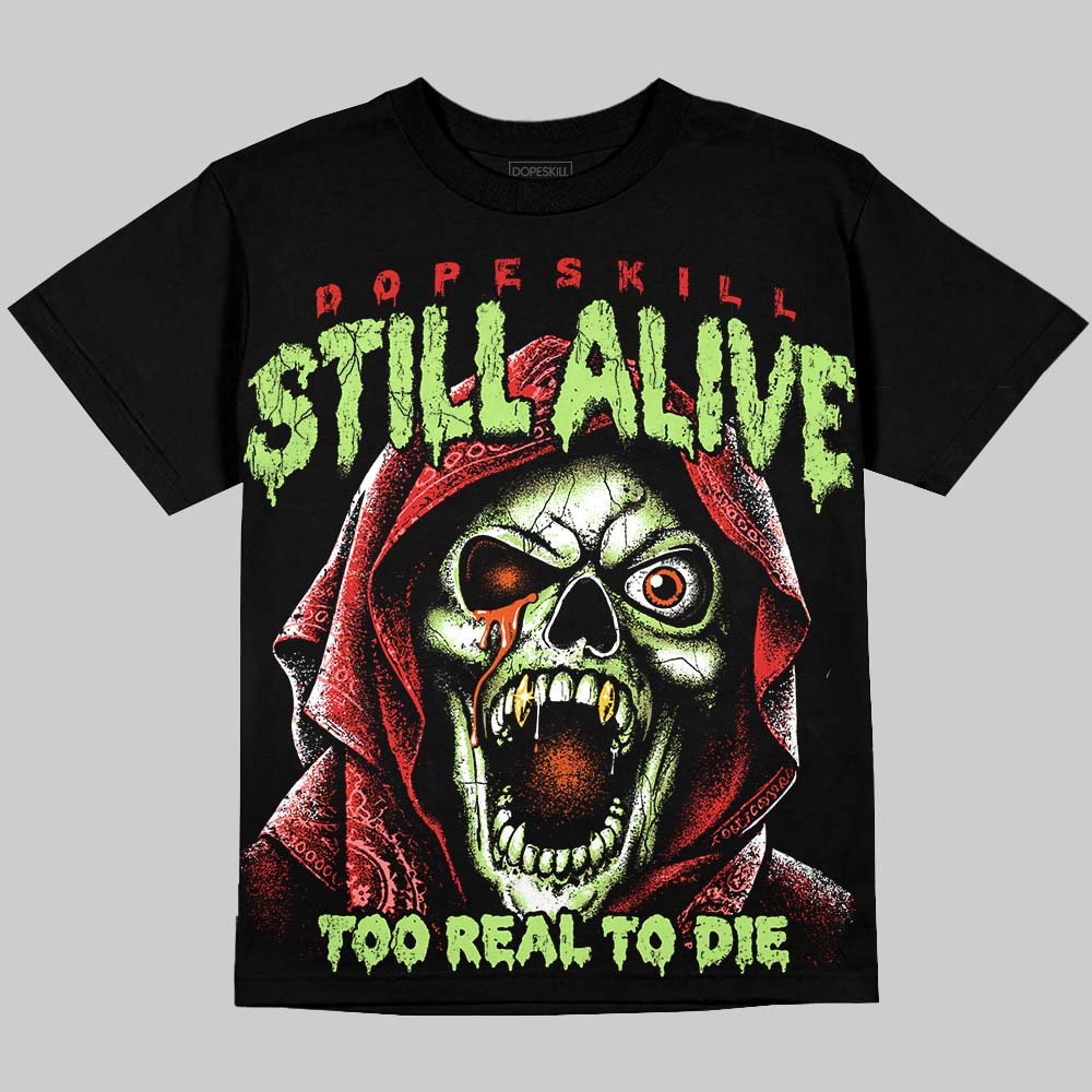 Jordan 5 Halloween DopeSkill Oversize Print T-Shirt Still Alive Graphic Streetwear - Black