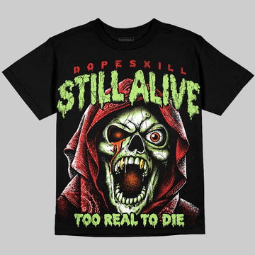 Jordan 5 Halloween DopeSkill Oversize Print T-Shirt Still Alive Graphic Streetwear - Black