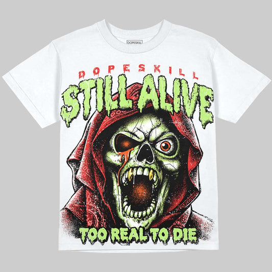 Jordan 5 Halloween DopeSkill Oversize Print T-Shirt Still Alive Graphic Streetwear - White