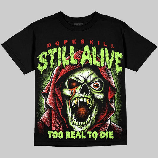 Jordan 5 Halloween DopeSkill Oversize Print T-Shirt Still Alive Graphic Streetwear  - Black