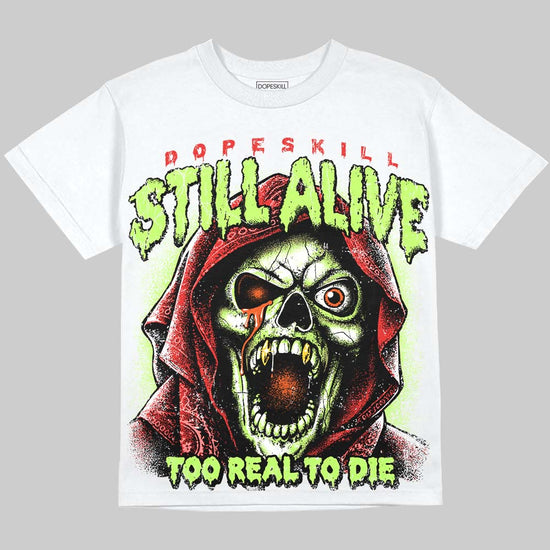 Jordan 5 Halloween DopeSkill Oversize Print T-Shirt Still Alive Graphic Streetwear  - White