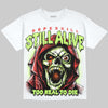 Jordan 5 Halloween DopeSkill Oversize Print T-Shirt Still Alive Graphic Streetwear  - White