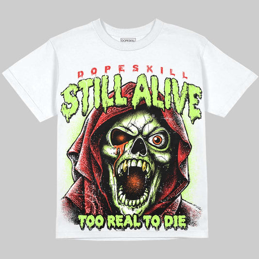 Jordan 5 Halloween DopeSkill Oversize Print T-Shirt Still Alive Graphic Streetwear  - White