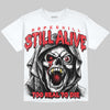 Jordan 9 Space Jam DopeSkill Oversize Print T-Shirt Still Alive Graphic Streetwear - White