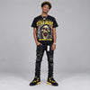 Black Tour Yellow AJ 4 Thunder DopeSkill Oversize Print T-Shirt Still Alive Graphic