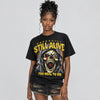 Black Tour Yellow AJ 4 Thunder DopeSkill Oversize Print T-Shirt Still Alive Graphic
