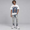 True Blue 3s DopeSkill Oversize Print T-Shirt Still Alive Graphic