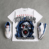 True Blue 3s DopeSkill Oversize Print T-Shirt Still Alive Graphic