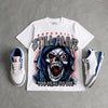 True Blue 3s DopeSkill Oversize Print T-Shirt Still Alive Graphic