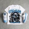 UNC 11s DopeSkill Oversize Print T-Shirt Still Alive Graphic