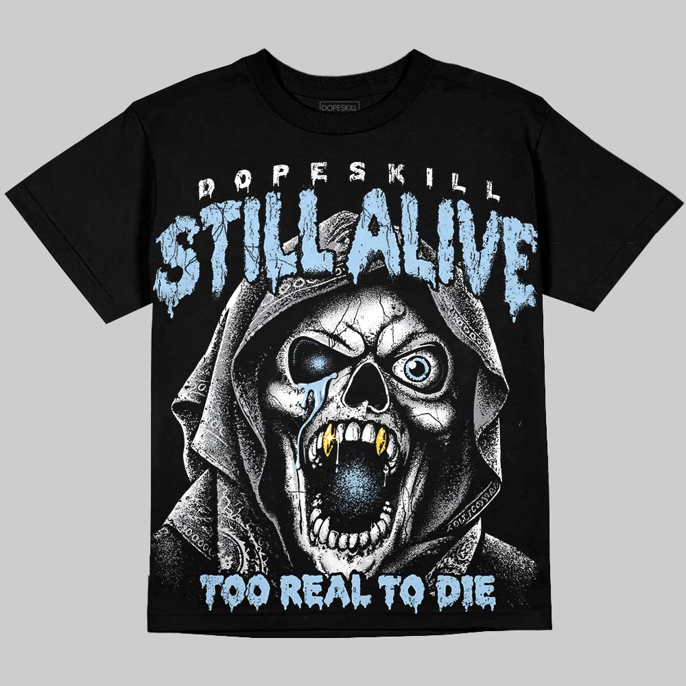 Jordan 5 Wolf Grey DopeSkill Oversize Print T-Shirt Still Alive Graphic Streetwear - Black