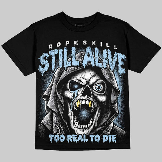 Jordan 5 Wolf Grey DopeSkill Oversize Print T-Shirt Still Alive Graphic Streetwear - Black
