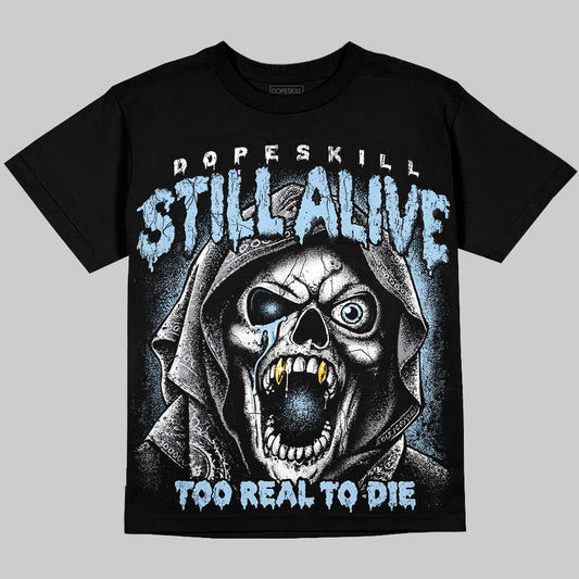 Jordan 5 Wolf Grey DopeSkill Oversize Print T-Shirt Still Alive Graphic Streetwear - Black