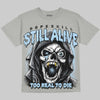 Jordan 5 Wolf Grey DopeSkill Oversize Print T-Shirt Still Alive Graphic Streetwear - Grey