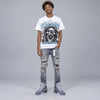 Wolf Grey 5s DopeSkill Oversize Print T-Shirt Still Alive Graphic