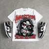 Dunk Panda White Black DopeSkill Oversize Print T-Shirt Still Here Still Hungry Graphic