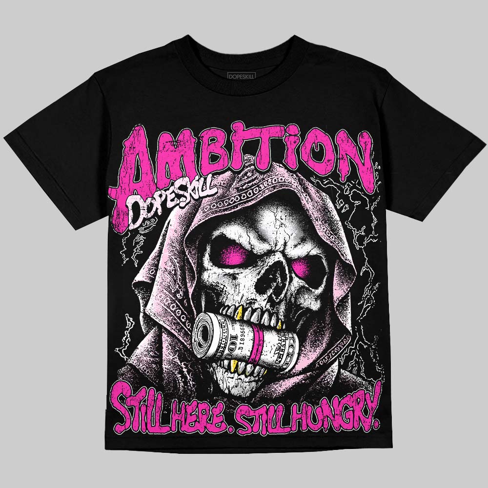 Dunk Triple Pink DopeSkill Oversize Print T-Shirt Still Here Still Hungry Graphic Streetwear - Black