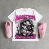 Triple Pink Dunk DopeSkill Oversize Print T-Shirt Still Here Still Hungry Graphic