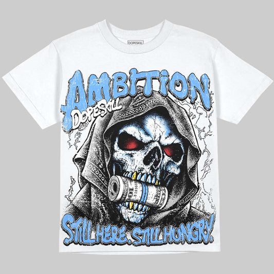 Jordan 5 Black University Blue DopeSkill Oversize Print T-Shirt Still Here Still Hungry Graphic Streetwear -0 White 