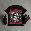 Bred 4s DopeSkill Oversize Print T-Shirt Still Here Still Hungry Graphic