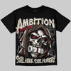 Jordan 12 Fireside DopeSkill Oversize Print T-Shirt Still Here Still Hungry Graphic Streetwear - Black