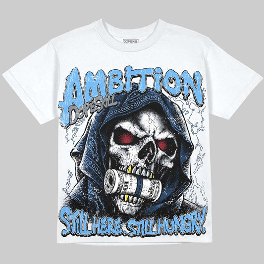 Jordan 13 Flint DopeSkill Oversize Print T-Shirt Still Here Still Hungry Graphic Streetwear - White