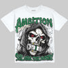 Jordan 14 Forest Green DopeSkill Oversize Print T-Shirt Still Here Still Hungry Graphic Streetwear - White