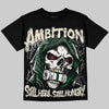 Jordan 14 Forest Green DopeSkill Oversize Print T-Shirt Still Here Still Hungry Graphic Streetwear - Black
