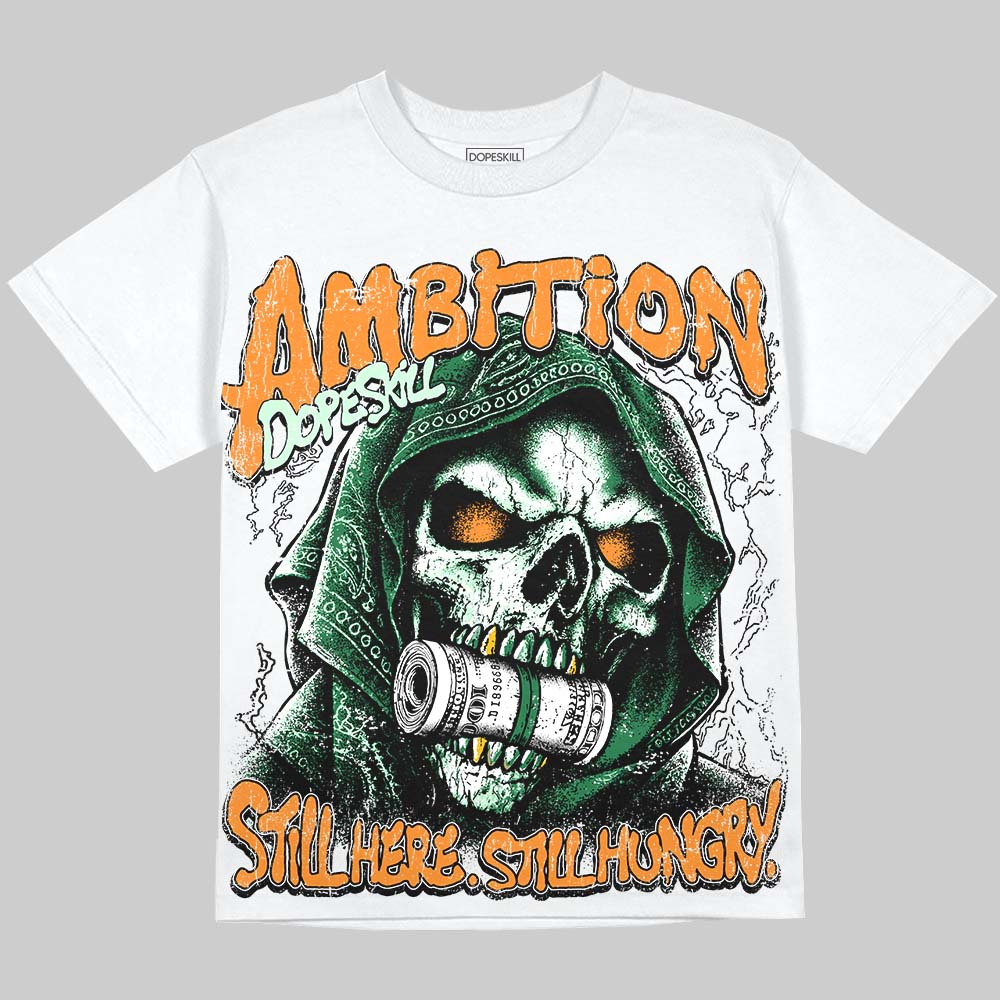 Jordan 11 Green Screen DopeSkill Oversize Print T-Shirt Still Here Still Hungry Graphic Streetwear - White 