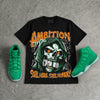 Green Screen 11s DopeSkill Oversize Print T-Shirt Still Here Still Hungry Graphic