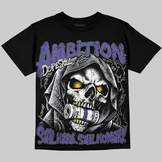 Jordan 4 Lakers DopeSkill Oversize Print T-Shirt Still Here Still Hungry Graphic Streetwear - Black