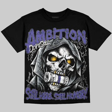 Jordan 4 Lakers DopeSkill Oversize Print T-Shirt Still Here Still Hungry Graphic Streetwear - Black