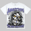 Jordan 4 Lakers DopeSkill Oversize Print T-Shirt Still Here Still Hungry Graphic Streetwear - White 
