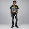 Black Tour Yellow AJ 4 Thunder DopeSkill Oversize Print T-Shirt Still Here Still Hungry Graphic