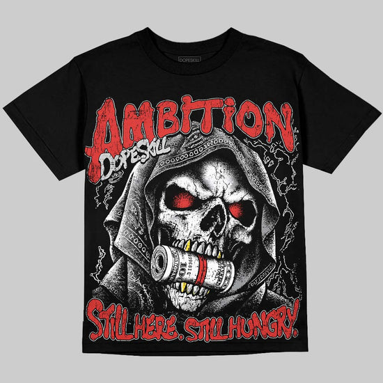 Jordan 4 Toro Bravo DopeSkill Oversize Print T-Shirt Still Here Still Hungry Graphic Streetwear - Black