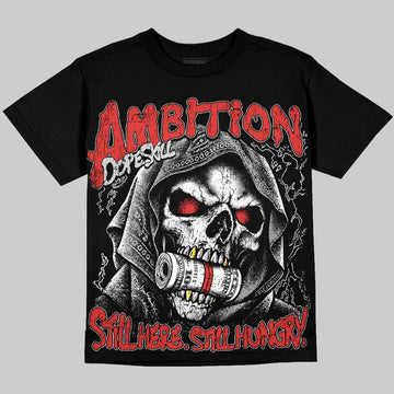 Jordan 4 Toro Bravo DopeSkill Oversize Print T-Shirt Still Here Still Hungry Graphic Streetwear - Black