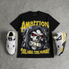 Tour Yellow 4s DopeSkill Oversize Print T-Shirt Still Here Still Hungry Graphic