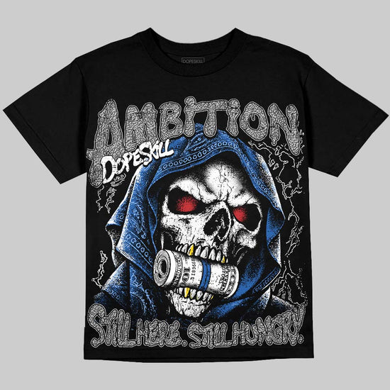 Jordan 3 True Blue DopeSkill Oversize Print T-Shirt Still Here Still Hungry Graphic Streetwear - Black