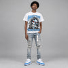 UNC 11s DopeSkill Oversize Print T-Shirt Still Here Still Hungry Graphic